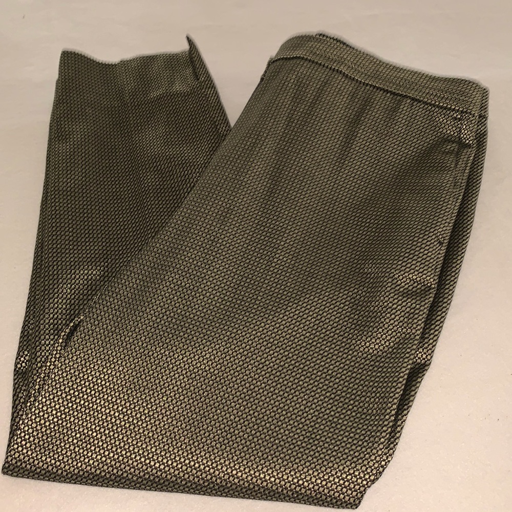 Ann Taylor - Gold and Black Pattered Dress Pants